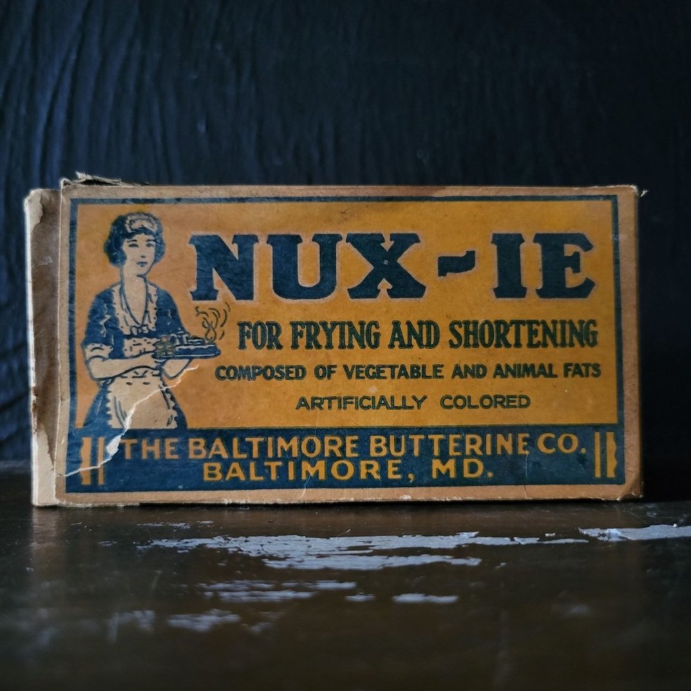 Vintage NUX-IE For Frying And Shortening Box The Baltimore Butterine Co.